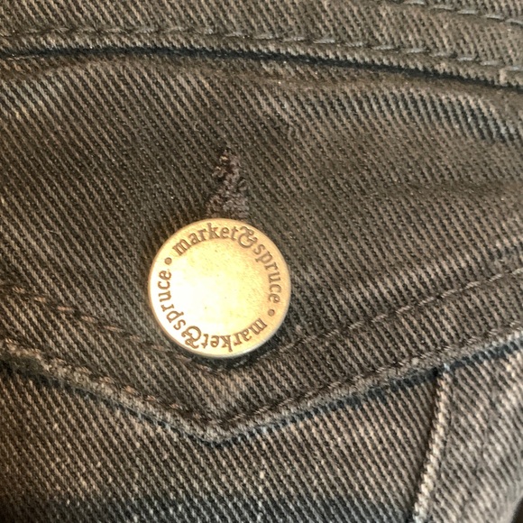 Market & Spruce Black Denim Jean Jacket - Picture 3 of 10